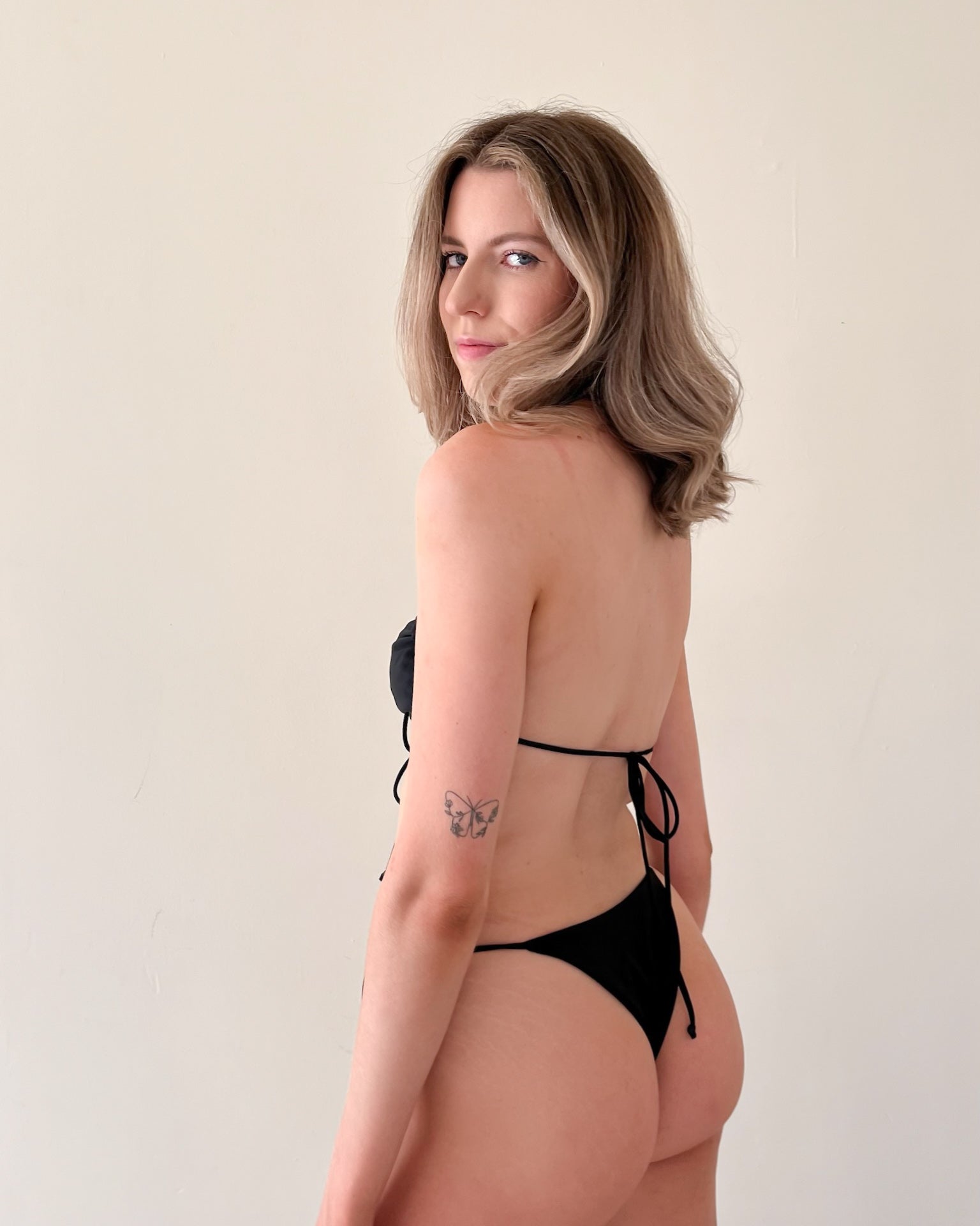 Side Tie Bottoms | Black