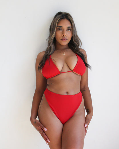 High Waist Bottoms | Red