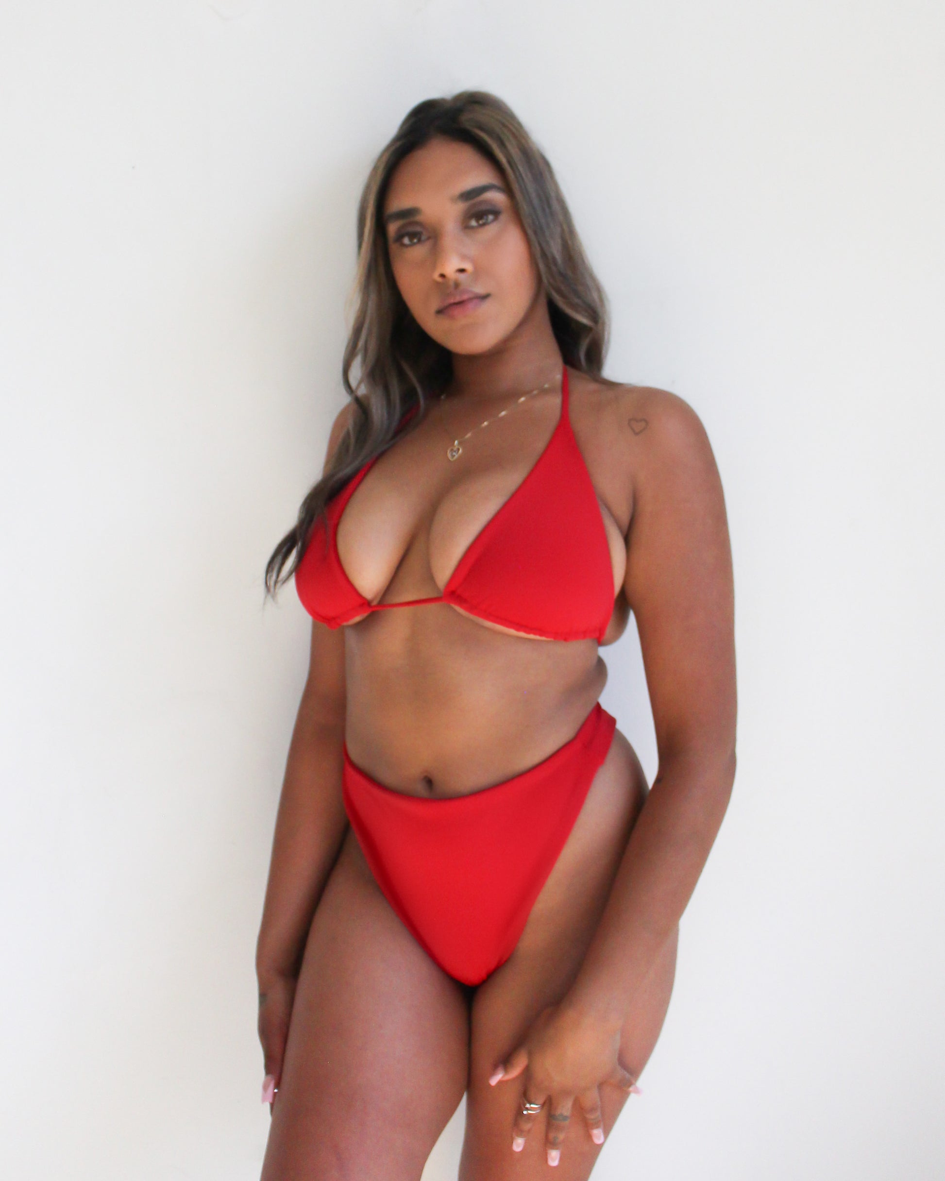 Triangle Top  Red – Alanis Swimwear